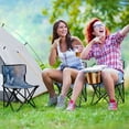 thumbnail image 6 of 600D Oxford Camping Chair Portable Foldable Chair Supports 220 lbs for Picnic, Fishing, Backpacking Blue Butterflies Flying, 6 of 8