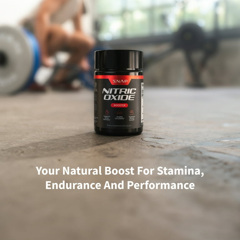 Snap Supplements Nitric Oxide Booster, Preworkout Pills with L