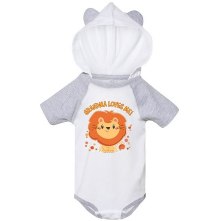 

Inktastic Grandma Loves Me- cute lion Gift Baby Boy or Baby Girl Bodysuit