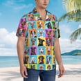 thumbnail image 5 of Daiia Cute Dogs Collage Hawaiian Shirt for Men Gentle Cotton Regular Short Sleeve Casual-3X-Large, 5 of 9