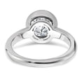 thumbnail image 5 of 14k White Gold Solitaire 1.9ct. Round Bezel Moissanite Engagement Ring Size 8, 5 of 6
