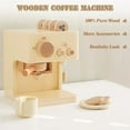 thumbnail image 4 of Wooden Kid Coffee Macine Kitchen Toy Set Game Early Education Toy Ice Cream Simulation Real Life Baby Educational Fun Toys Gift, 4 of 7