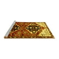 thumbnail image 2 of Ahgly Company Machine Washable Indoor Round Persian Yellow Traditional Area Rugs, 4' Round, 2 of 4