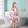 thumbnail image 6 of Shih Tzu Dogs and Pioneer Flower Hooded Bath Towel，50"x30" for Ages 3 To 12 Kids, Quick Dry Lightweight Soft Microfiber Hood Beach Towel Cover Up for Kids, 6 of 7