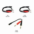 thumbnail image 5 of Audio Cable 3.5mm to Dual 6.35mm Splitter Aux Cable 2 mono 6.5 Jack to 3.5 Male for Phone to Mixer Amplifier Speaker, 5 of 9