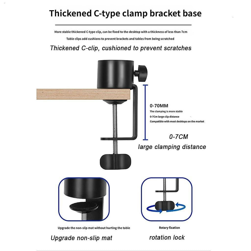 Foldable Microphone Suspension Scissor Arm With 39 Inch Reach And Built In Storage Tray For Content Creators
