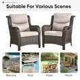 thumbnail image 3 of POCASSY Outdoor Chair Cushions, 22 x 25 Outdoor Cushion Set of 2 for Chairs Patio Furniture, Water Resistant, Fade Resistant, Deep Seat and High Back Cushion for Chair, Sofa, and Couch, Beige, 3 of 6