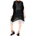 thumbnail image 2 of HAPPY BAY Women's Chiffon Summer Beach Open Front Maternity Beachwear Duster Kimono Cardigan XL-XXL Lace Crochet_AB734, 2 of 4