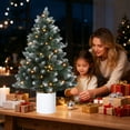 thumbnail image 2 of 3 Ft Prelit Christmas Tree, Snow Flocked Tabletop Christmas Tree with 40 Warm White Lights & Pot, Xmas Decorations for Small Spaces, Apartments, Dorms, 2 of 7