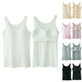 thumbnail image 4 of CENL ​Ladies Camisole Tops With Built in Bra Women Vest Padded Slim Tank Tops Soft, 4 of 9