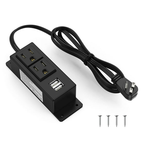 Protector contra sobretensiones Power Strip Kungfuking con 2 tomas de corriente alterna y 2 USB