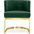 thumbnail image 4 of Meridian Furniture Gianna Green Velvet Dining Chair, 4 of 5