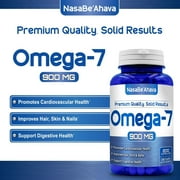 NasaBeahava Omega-7 Plant-Based Sea Buckthorn Oil Antioxidant Supplement, 900mg, 200 Capsules