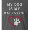 thumbnail image 2 of 9 Crowns Men's Unisex Graphic Tee My Pet is my Valentine FunnyT-shirt (DogVal-Metal, Large), 2 of 3