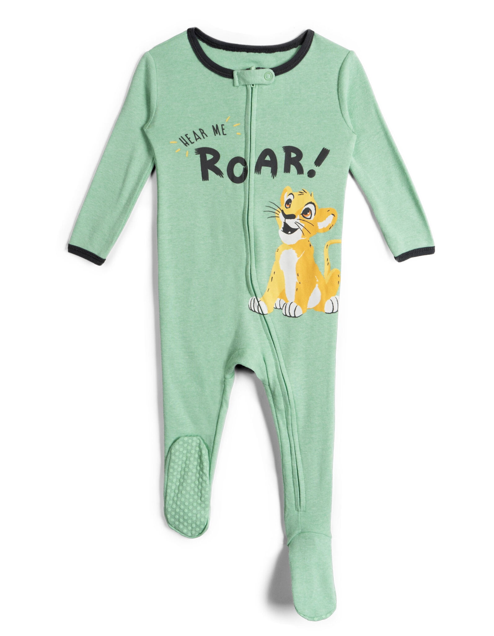 Disney Lion King Baby Boys' 2-Pack Footed One-Piece Sleep N' Play Simba Heather Green