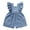 Blue, variant on Girls Baby Jumpsuit Cotton and Linen Jumpsuit Romper Romper Crawling Clothes 3 to 6 Month Baby Girl Clothes