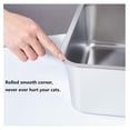 thumbnail image 5 of XL Stainless Steel Cat Litter Box, 23x14.6x10.2 inch High Sided Metal Litter Box with Lid & Scooper, Non-Stick Odor Control for Large & Multiple Cats, 5 of 8