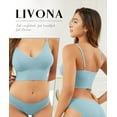 thumbnail image 4 of Livona 3 Pack Sports Bras for Women- Wireless Soft Workout Bra, Padded Fitness Bralette, Comfort Crop Cami Tank S-XXL, 4 of 5