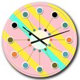 thumbnail image 1 of Designart'memphis Rétro Néon Modèle Milieu du Siècle Moderne Horloge Murale, 1 of 4