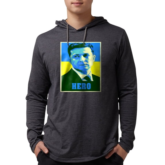 CafePress - Ukrainian President Zelenskyy Long Sleeve T Shirt - Mens Hooded Shirt
