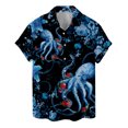 thumbnail image 2 of Funny Octopus Hawaiian Shirts for Men, Hawaiian Summer Short-Sleeve Casual Relaxed-Fit Button-Down, 2 of 7