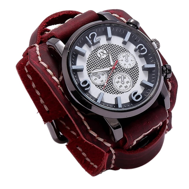 Reloj de pulsera Yinane Punk Retro para mujer Rojo