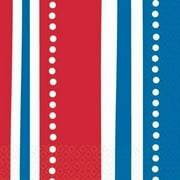 American Summer Stripes Patriotic Party Beverage Napkins