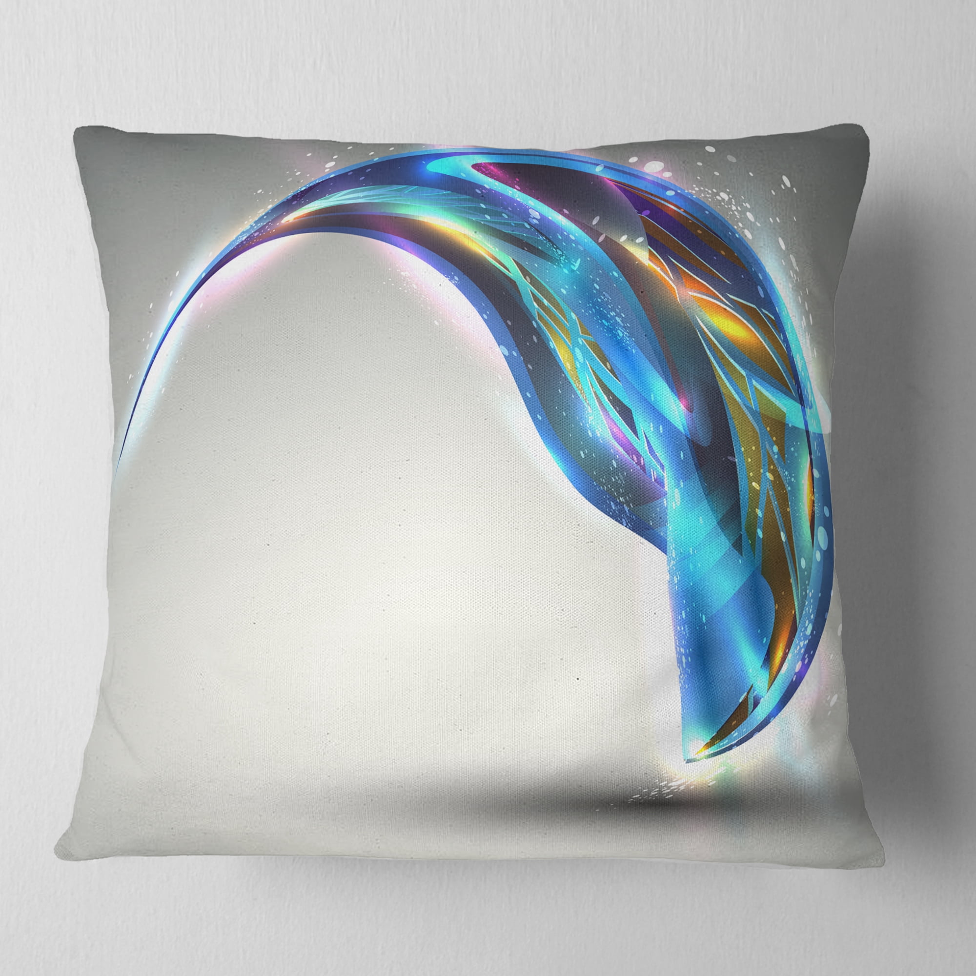 Designart Fantastic Abstract Illustration - Contemporary Throw Pillow - 18x18