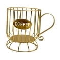 thumbnail image 2 of DOLITY Coffee Pod Holder Compact Coffee Capsule Basket for Countertop Kitchen Cafes Gold Small, 2 of 9