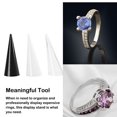 thumbnail image 4 of facefd Single Fingertip Cone Display Storage Collection Decorative Stand Plastic Jewelry Organizer Showcase Store Ornament White, 4 of 7