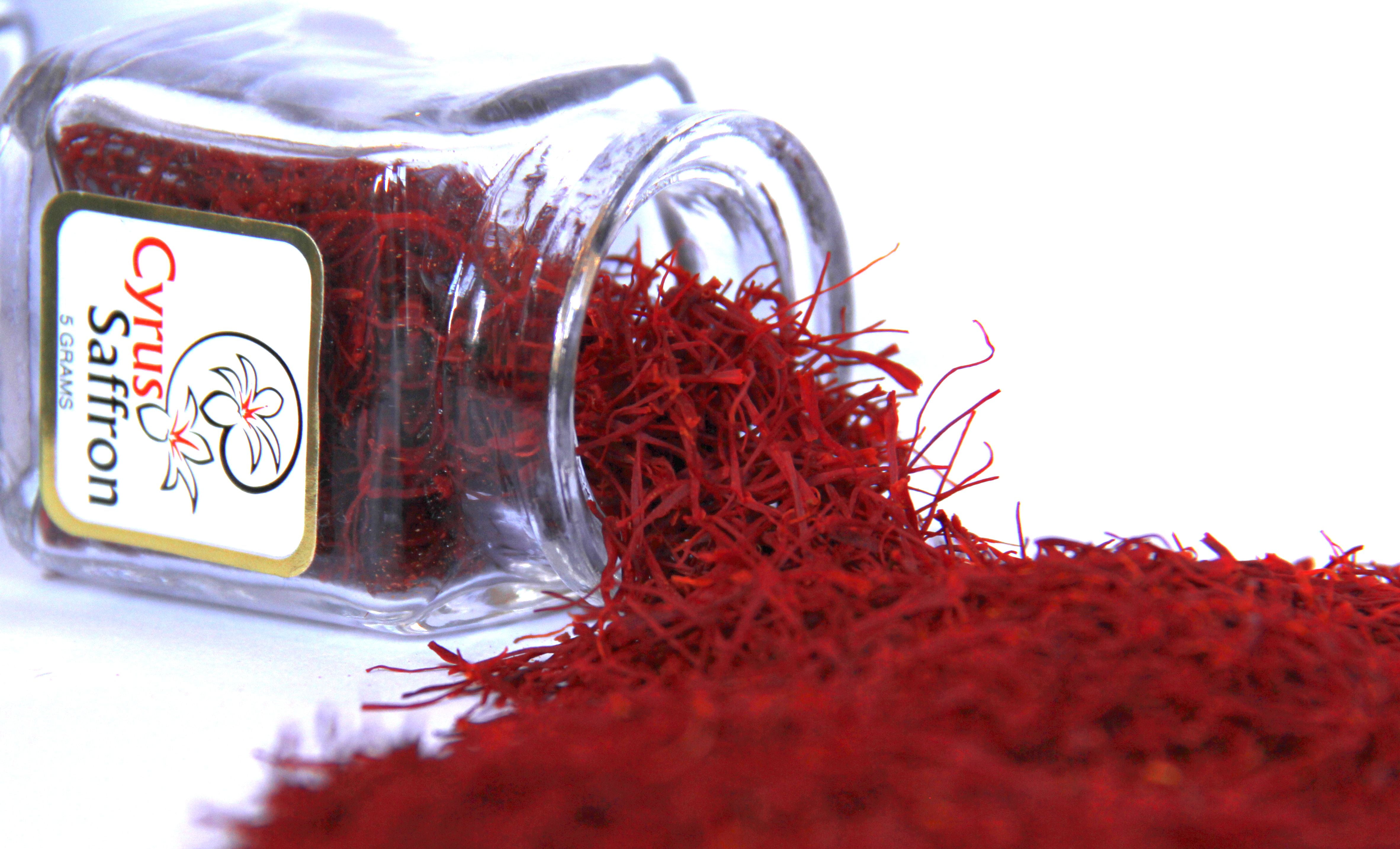 spanish saffron (2 gram) crystal jar, non gmo, [super negin