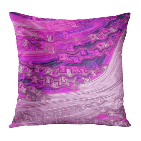 ECCOT Abstract Pale Rose Quartz to Magenta Pink Through Fuchsia and Lilac Purple Ultra Violet Blue Glossy Pillowcase Pillow Cover Cushion Case 18x18 (Best Way To Cut Pink Foam Board)