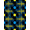 Black Blue Yellow, Pattern 15, variant on Design&I 8'x10' Washable Area Rug Cd Record Music Retro Groovy Swirl Border Tapete Redondo Wet Vinyl Refined for King Size Bedroom, Under Bed, Sleek Flatweave Pet Friendly