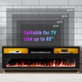 thumbnail image 6 of AHB 58'' Fireplace TV Stand with LED Light & Storage Cabinet, Electric Fireplace for TVs up to 65 inches, Black, 6 of 8