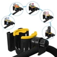 thumbnail image 5 of Portavasos para cochecito con soporte para teléfono, portavasos para bicicleta, portavasos universal 2 en 1 para teléfono, portavasos para cochecito, andador, negro y amarillo, 5 of 5