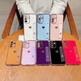 thumbnail image 5 of For Samsung Galaxy S25 S24 Case with Strip Kickstand Electroplating Edge Love Heart Soft TPU Phone C, 5 of 5