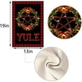 thumbnail image 3 of Yule Garden Flag Christmas Buffalo Plaid Check Pagan Winter Solstice Party Decoration Double Sized Outdoor Yard Sign, 3 of 6
