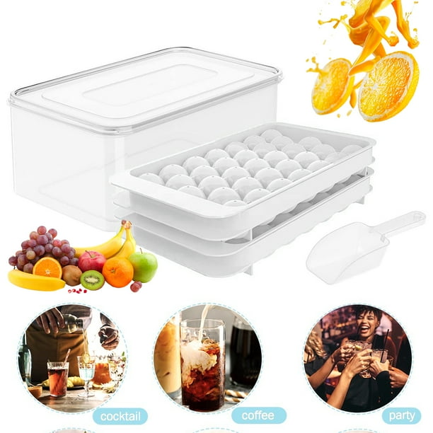 Bandeja de Hielo Hugtrwg Molde para Bolas Con Circular Cuchara
