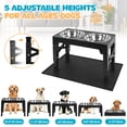 thumbnail image 4 of ZALALOVA Elevated Dog Bowls with Mat, Raised Dog Food Bowl Stand with 2 Stainless Steel Bowls, 5 Height Adjustable(3.15", 8.9", 10",11.2", 12.4") for Medium and Large Dogs（Black）, 4 of 7