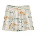 thumbnail image 2 of Girls' Skorts Elastic Waist Skorts with Inner Shorts Athletic Workout Shorts Skirts Green and Orange Small Flowers Medium, 2 of 9
