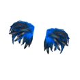 thumbnail image 3 of Capa de plumas gótica con capas de plumas para los hombros, disfraz de cosplay Azul brillante, 3 of 9