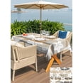 thumbnail image 5 of Outdoor Tablecloth with Umbrella Hole for Patio/Picnic/Party/Camping, Coastal Starfish Waterproof Table Cloth Rectangle Table Cover Washable, Farmhouse Ocean Color Blocks Brown Grey (60"x 120"), 5 of 9