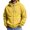 Yellow, variant on Waffle Hoodies for Men Full Zip Sweatshirt Long Sleeve Hooded Cardigan with Pocket Loose Fit Drawstring Athletic Jackets for Men