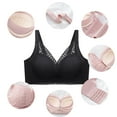thumbnail image 3 of Wireless Full Coverage Minimizer Non Padded Bra Wide Strap Honeycomb Cups Bras, 3 of 5