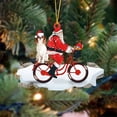 thumbnail image 3 of Fiudx Colgante de Papá Noel, Adorable Cachorro de Acrílico, Adorno Colgante para Árbol de Bicicleta, Accesorio para Oficina y Coche, Diseño de Colores Vibrantes, Ideal para Navidad y Acción de Gracia, 3 of 6