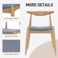 thumbnail image 5 of Harper & Bright Designs Minimalist Wood Dining Set for 4, 5 Pieces Rectangular Small Space Table Set with 4 Upholstered Chairs for Kitchen, Gray,White Oak, 5 of 20