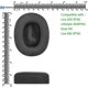 thumbnail image 5 of Comfort Mesh Fabric Replacement Ear Pads for JBL Live 650 BTNC, Lifestyle E65BTNC, Duet NC, Live 660 BTNC Ear Cushions, Repair Parts (Black), 5 of 5
