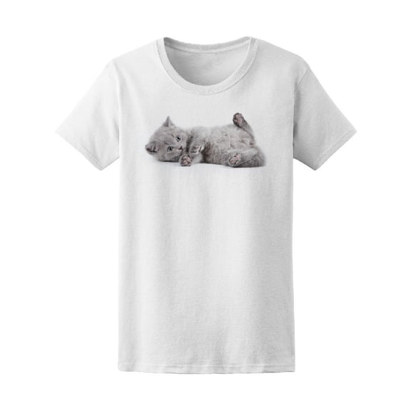 British Grey Kitten Tee Women's -Image by Shutterstock