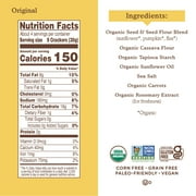 (6 pack) Simple Mills Organic Seed Flour Crackers, Original Sea Salt, Gluten-Free, 4.25 oz