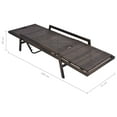 thumbnail image 2 of vidaXL Sun Lounger with Cushion Poly Rattan Brown, 2 of 7